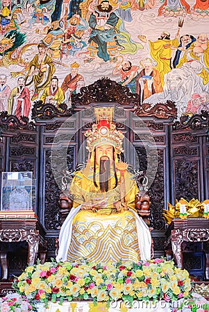 Buddha statue Emperor Jade Pagoda, Phitsanulokd, Thailand Stock Photo