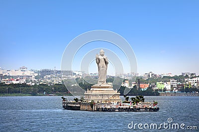 Buddha statue in Hyderabad Editorial Stock Photo