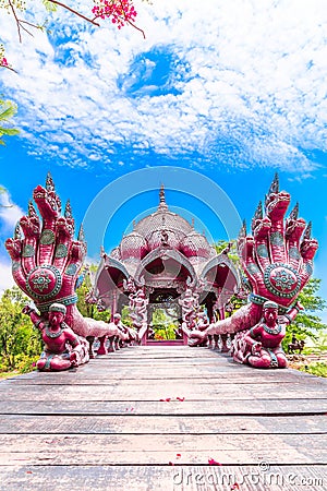 Buddha statue indoor church Stock Photo