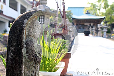 Buddha statue jizo at Reisenji Buddhist Temple in Japan Stock Photo