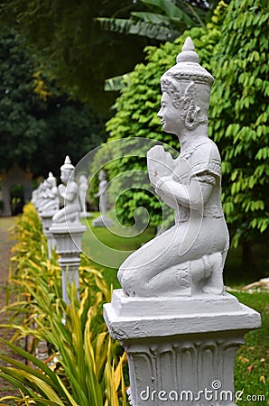 Buddha Statue at Royal Palace in Phnom Penh Editorial Stock Photo