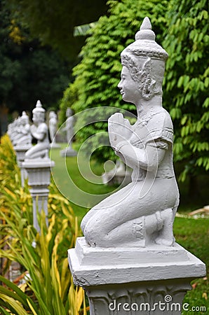 Buddha Statue at Royal Palace in Phnom Penh Editorial Stock Photo