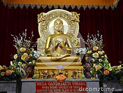 Buddha Statue at Sarnath Stock Photo