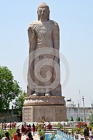 Buddha Statue at Sarnath Editorial Stock Photo