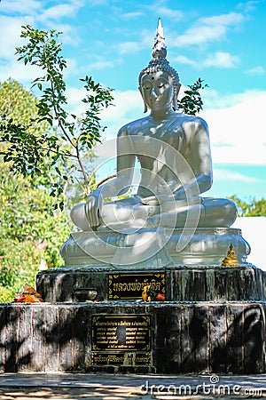 The Buddha statue in temple Phra chao yai lue chai Stock Photo