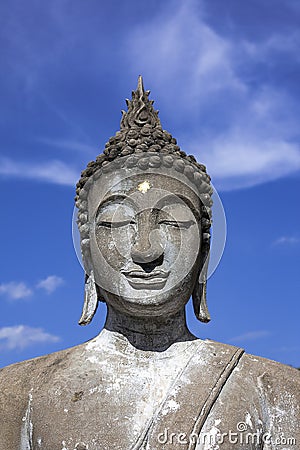 Buddha statue at Wat Yai-Chai-Mongkol Ayutthaya,Buddha statue f Stock Photo