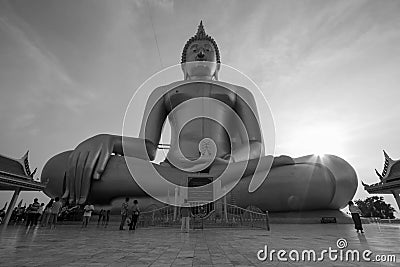 Buddha statue at Watmuang in Thailand Editorial Stock Photo