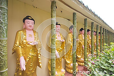 Buddha statues in Kek Lok Si temple, Penang Malaysia Stock Photo