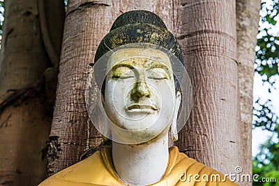 Buddha staue in Darabhirom Forest Monastery Stock Photo