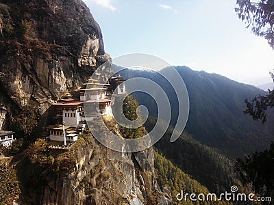 Buddha Temple in Bhutan, Buddhist Holy Place Editorial Stock Photo