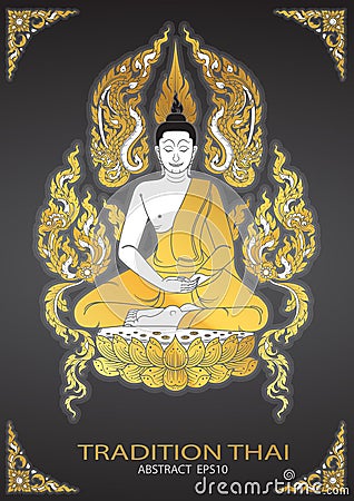 Buddha thai tradition vector Vector Illustration