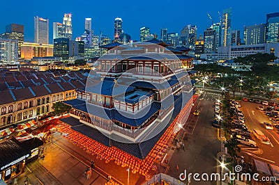 Buddha Tooth Relic Temple and Museum Editorial Stock Photo