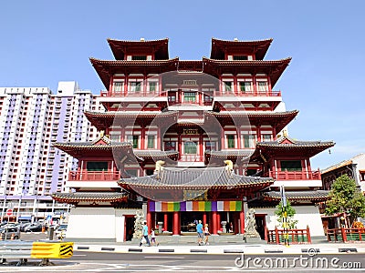 Buddha Tooth Relic Temple and Museum Editorial Stock Photo