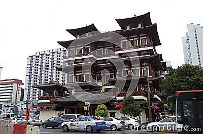 Buddha Tooth Relic Temple and Museum Singapore Editorial Stock Photo