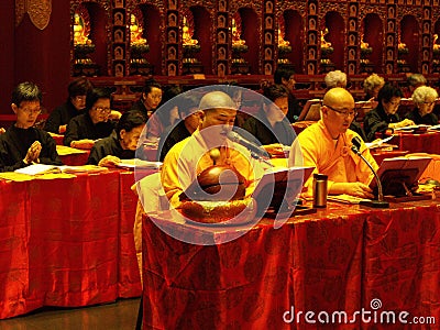 Buddha tooth relic temple. Singapore Editorial Stock Photo
