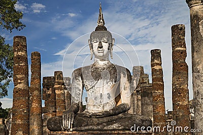 Buddha at Viharn Soong in Sukhothai Stock Photo