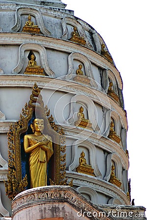 Buddha / Wat Bang Riang in Phang Nga Province, Thailand. Stock Photo