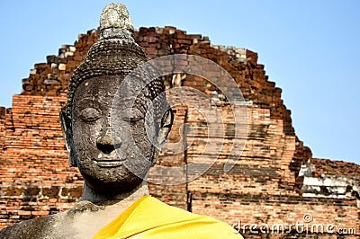 Buddha in Wat Phra Mahathat 3 Stock Photo