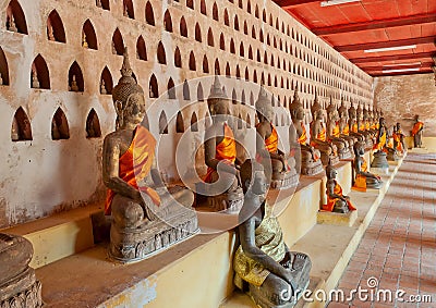 Buddha at Wat Sisaket. Vientiane. Laos. Stock Photo