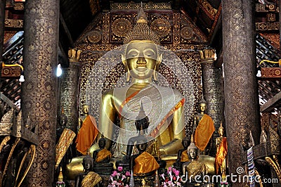 Buddha at Wat Xieng Thong Stock Photo