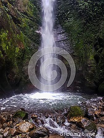 Buddha waterfall of sikkim tourism Stock Photo