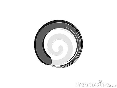 Buddhism, enso, zen icon. Vector illustration, flat design Cartoon Illustration