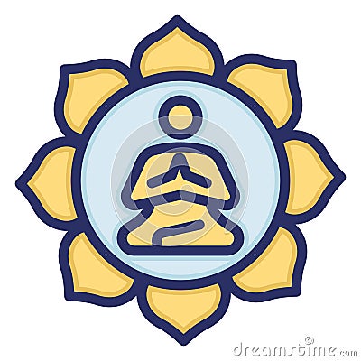 Buddhism Isolated Vector Icon which can easily modify or edit Vector Illustration