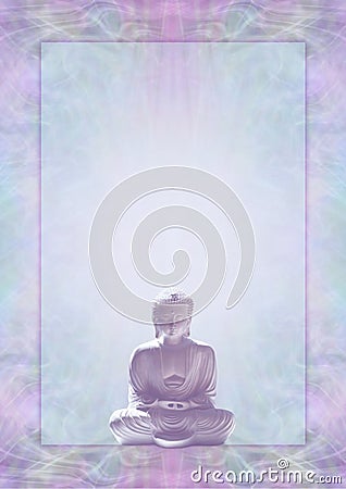 Buddhism Meditation Theme Diploma Award Certificate Advert Upright Template Stock Photo