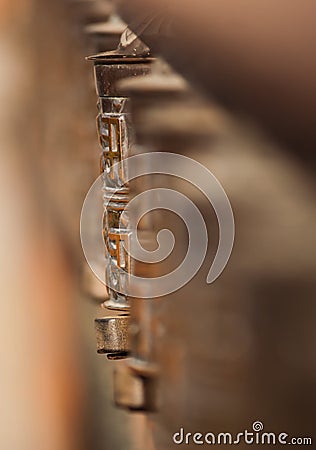 Buddhism: prayer wheel in Katmandu Stock Photo