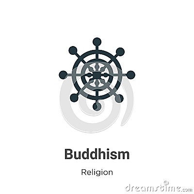 Buddhism vector icon on white background. Flat vector buddhism icon symbol sign from modern religion collection for mobile concept Vector Illustration