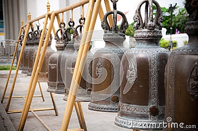 Buddhist Bells Stock Photo