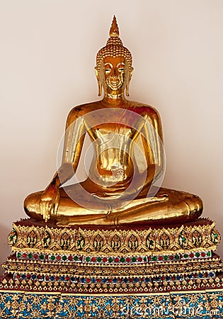 Buddhist figure gold Stock Photo