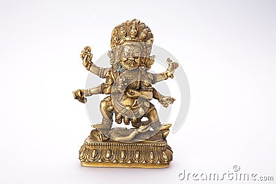 Buddhist figure with patina Stock Photo