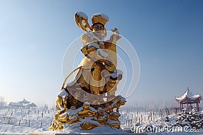 Buddhist figure sculpture Stock Photo
