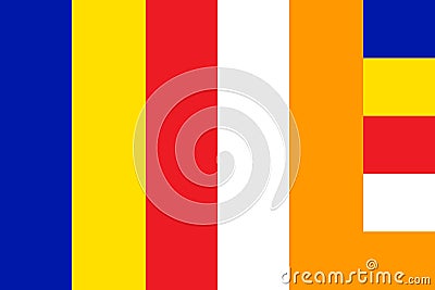 International Buddhist flag - vector image Vector Illustration