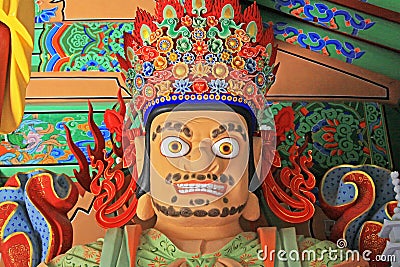 Buddhist Four Great Heavenly Kings Statue Stock Photo
