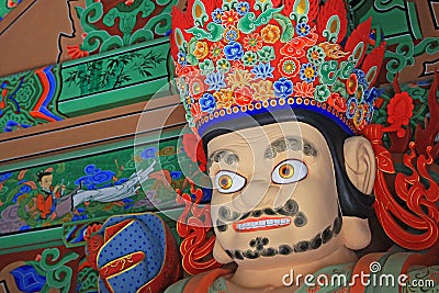 Buddhist Four Great Heavenly Kings Statue Stock Photo