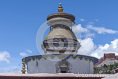 The Buddhist Kumbum chorten in Gyantse in the Pelkor Chode Monastery - Tibet Stock Photo
