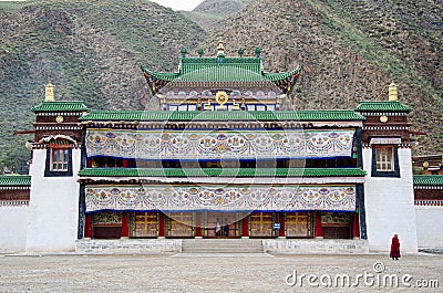 Buddhist Labrang Monastery Stock Photo