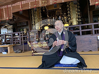 Bhikkhu or Buddhist Monk in Japan Editorial Stock Photo