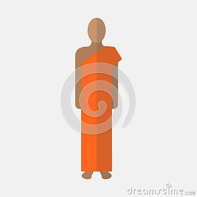 Buddhist monk Vector Illustration