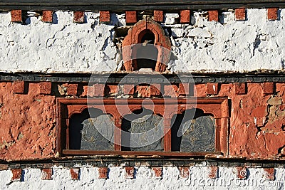 buddhist monument in gangtey (bhutan) Stock Photo