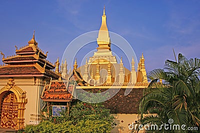 Buddhist Monument, Laos Stock Photo