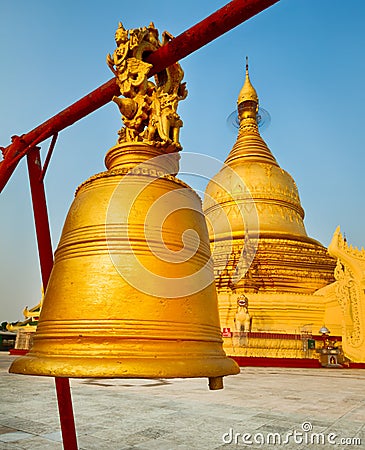 Maha Wizaya pagoda in Yangon. Myanmar. Stock Photo