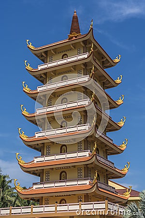 Buddhist Pagoda where monks study Stock Photo