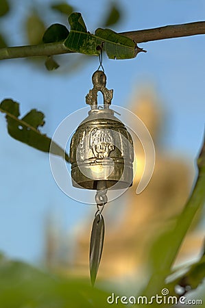 Buddhist prayer bells Stock Photo