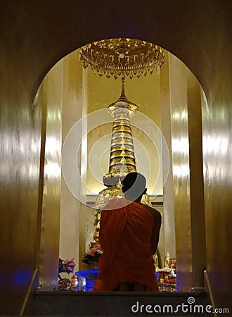 Buddhist praying Editorial Stock Photo