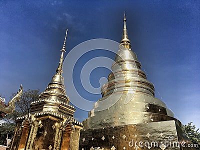 Buddhist`s temple in Bangkok Stock Photo