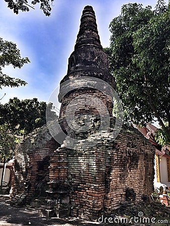 Buddhist`s temple in Bangkok Stock Photo