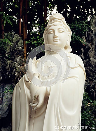 buddha Mercy Goddess Guanyin Bodhisattva Stock Photo